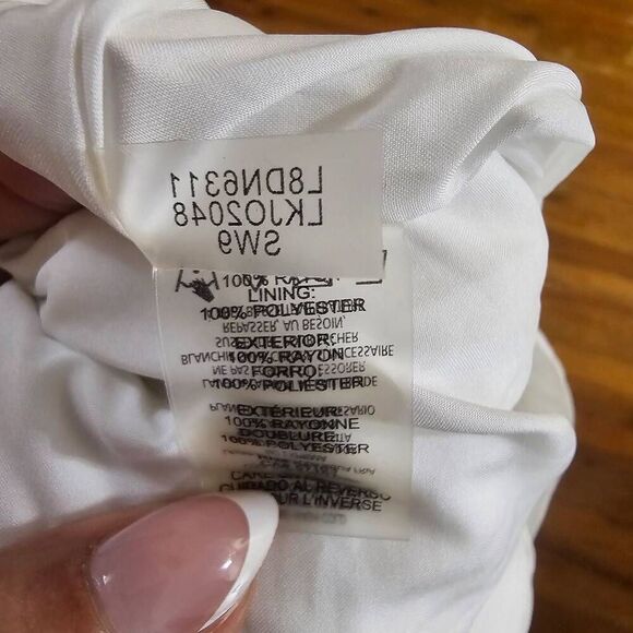 Karl Lagerfeld A Line Embroidered Skirt Size 10 White - Picture 8 of 8